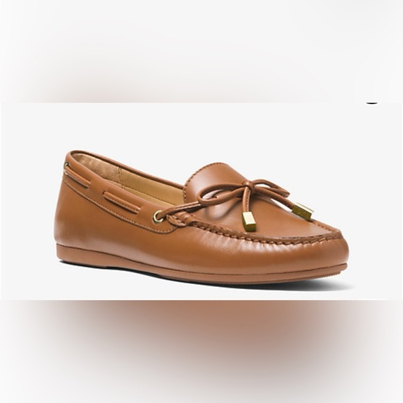Michael Kors Brown Leather Sutton Moccasin/ Loafers, Comfort, Gold Accents, 9.5M - Picture 15 of 15